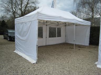 Rijd weg langzaam Dan Party tent Ecru (3 x 4,5 m) - Slump Rent