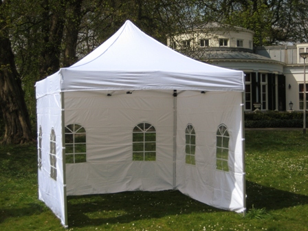 Sluiting halfgeleider inspanning Party tent Wit (4 x 4 m) - Slump Rent